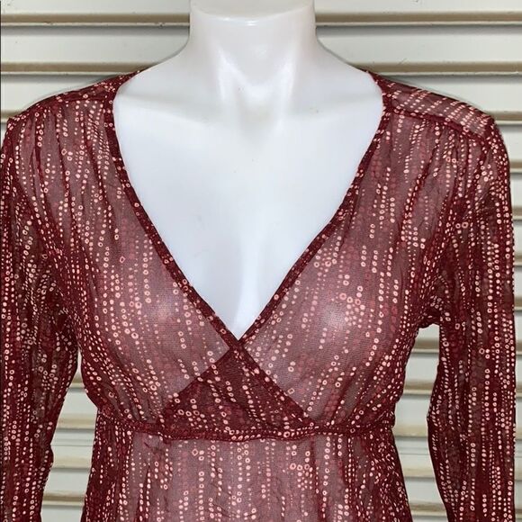 🛍️New York & Co sheer top size medium - Picture 4 of 8